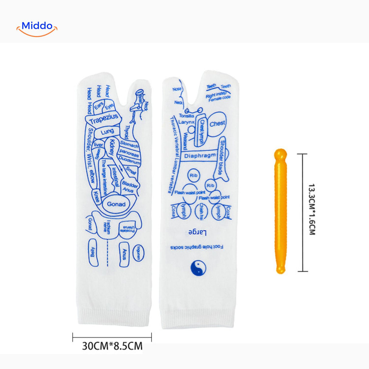 Acupoint Sokken acupressuur massage voor gezondheid www.middo.nl