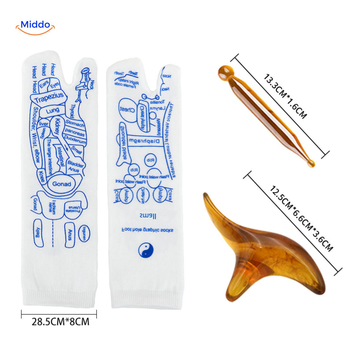 Acupoint Sokken met massage tools voor gezondheid www.middo.nl