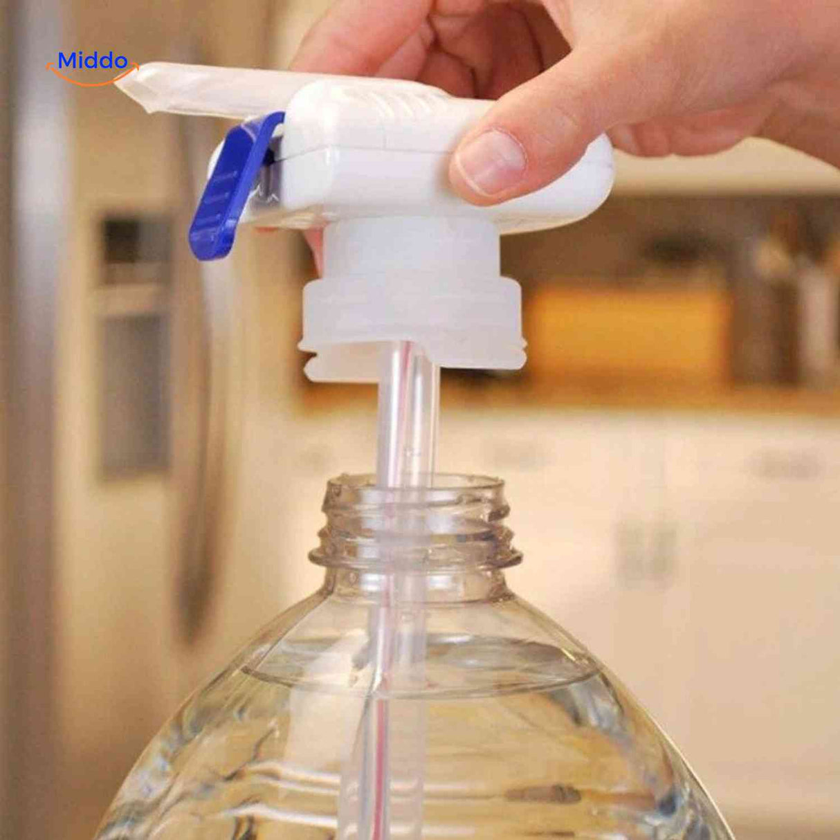 Aquapress Waterpomp elektrische waterdispenser batterij aangedreven handige drankpomp www.middo.nl