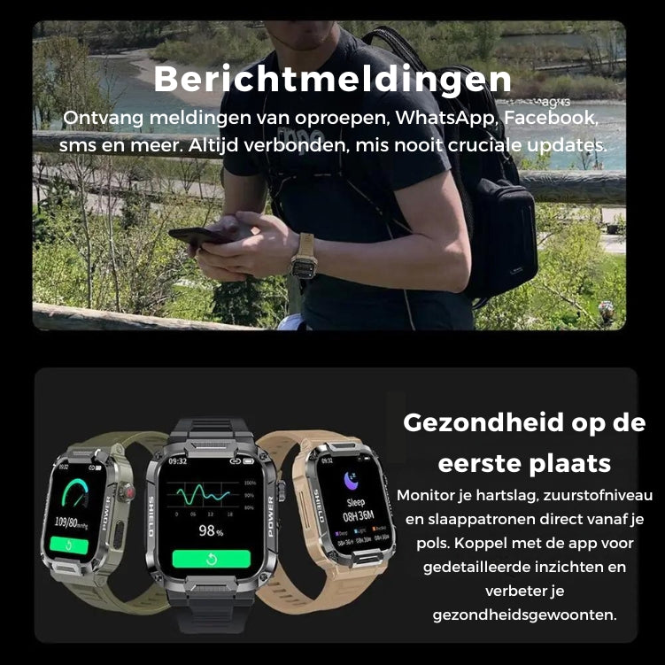 BlazeX Pro 2.0™ - Geschikt voor IOS & Android - De sterkste smartwatch op de markt!