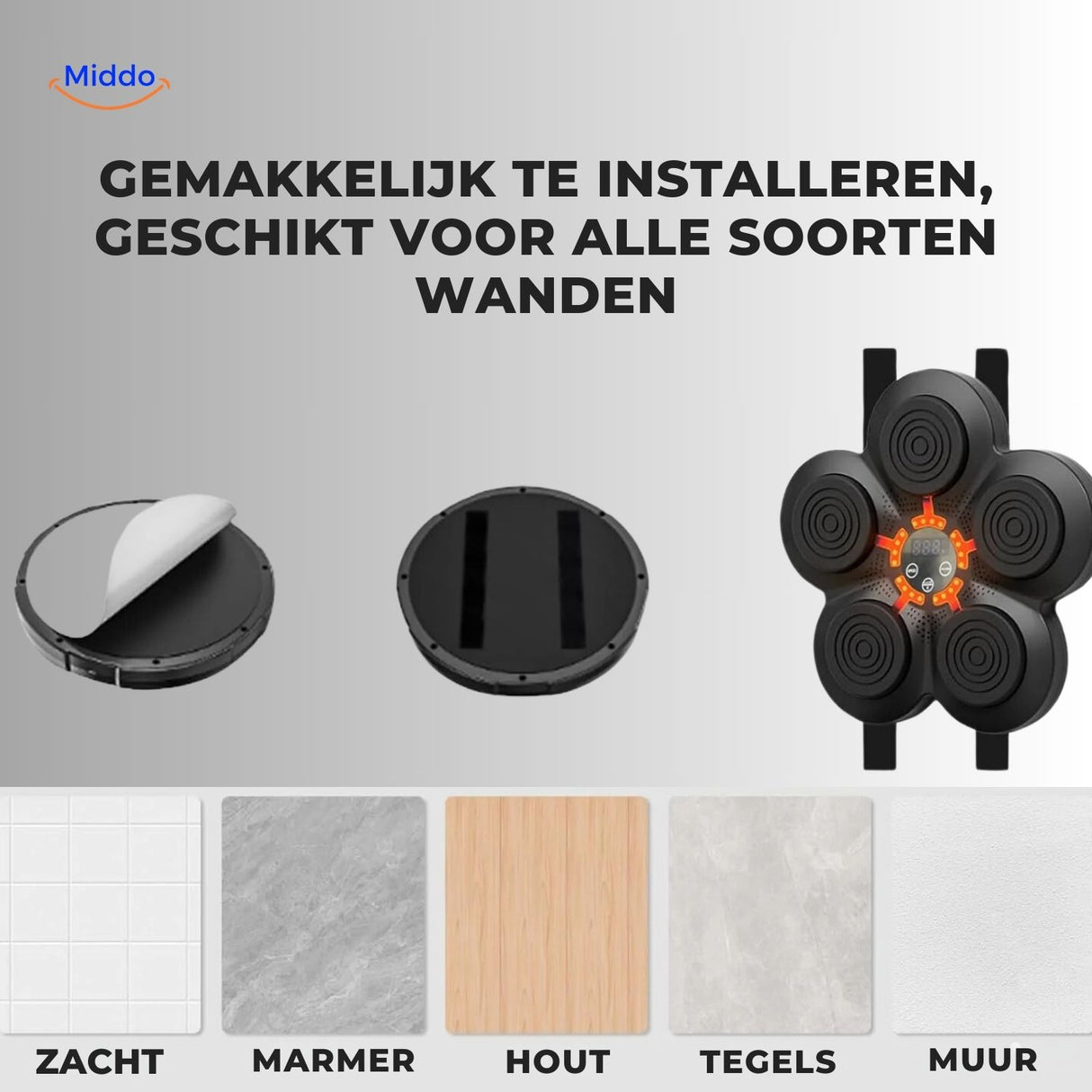 BoxPro Smart Boksmachine wit ontwerp met sensoren en blauwe leds www.middo.nl