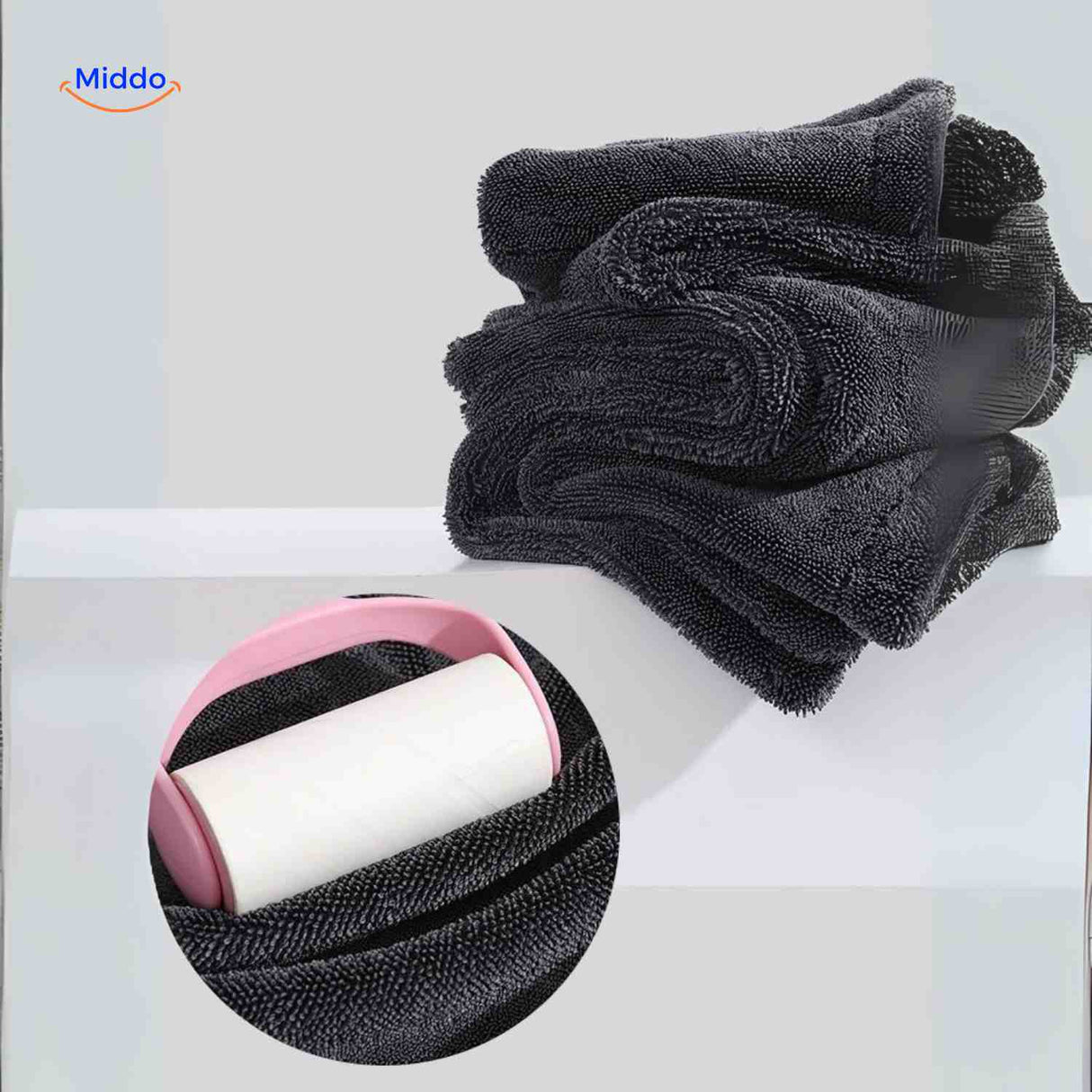 BraidDry Handdoek wasbaar microvezel zacht en duurzaam www.middo.nl