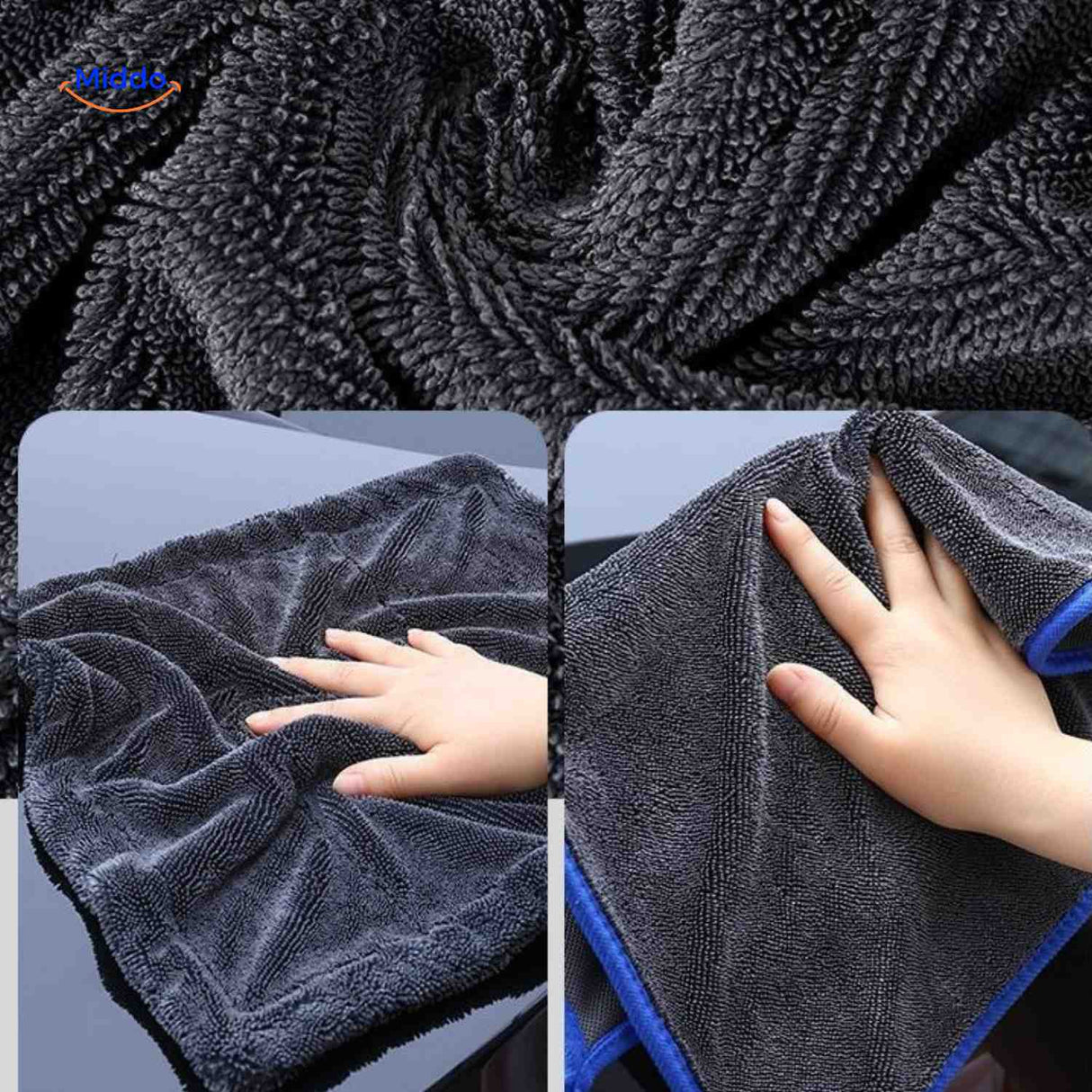 BraidDry Handdoek zachte microvezel droog handdoek voor oppervlakte reiniging www.middo.nl