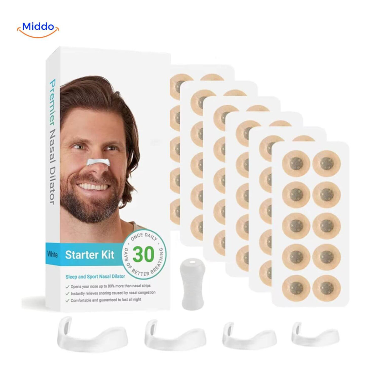 BreatheEase Kit 30 dagen strips met dilator www.middo.nl