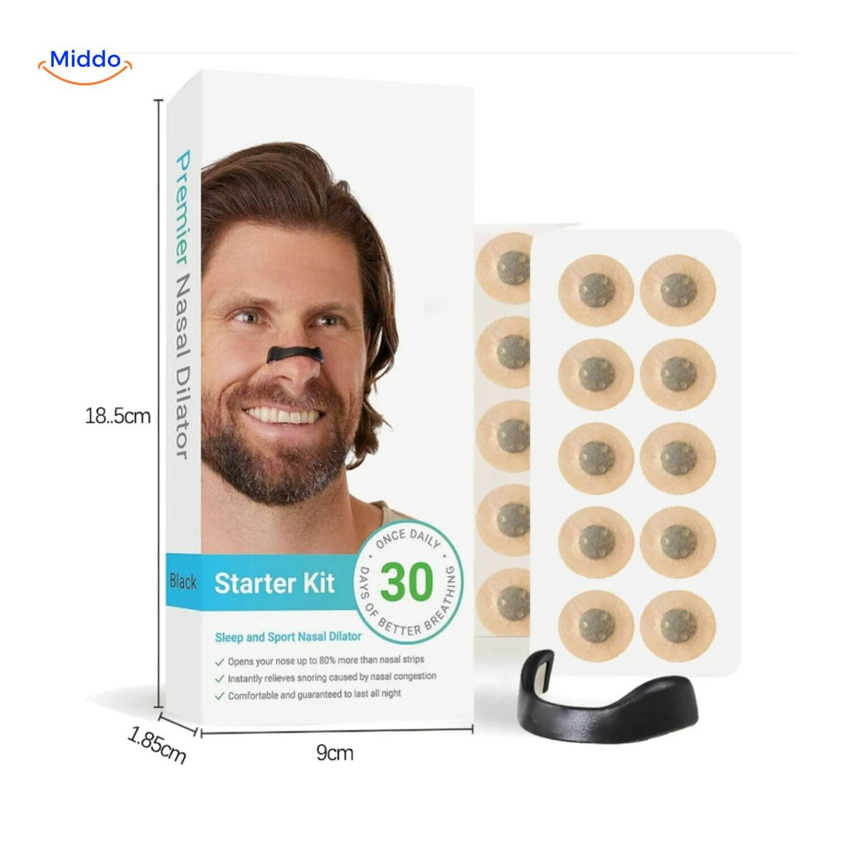 BreatheEase Kit 30 dagen strips voor beter ademen www.middo.nl