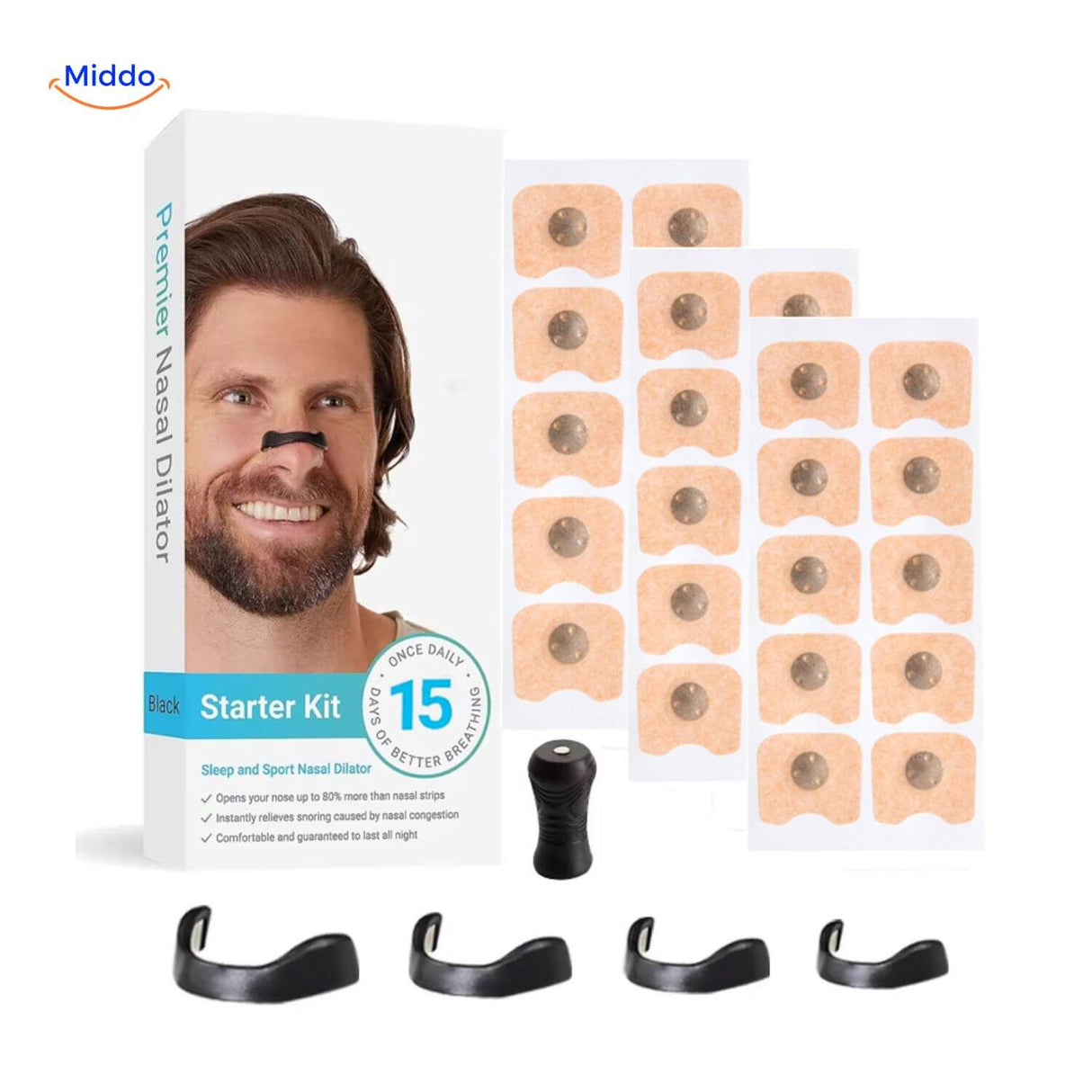 BreatheEase Kit dilator en slaap strips voor beter ademen www.middo.nl