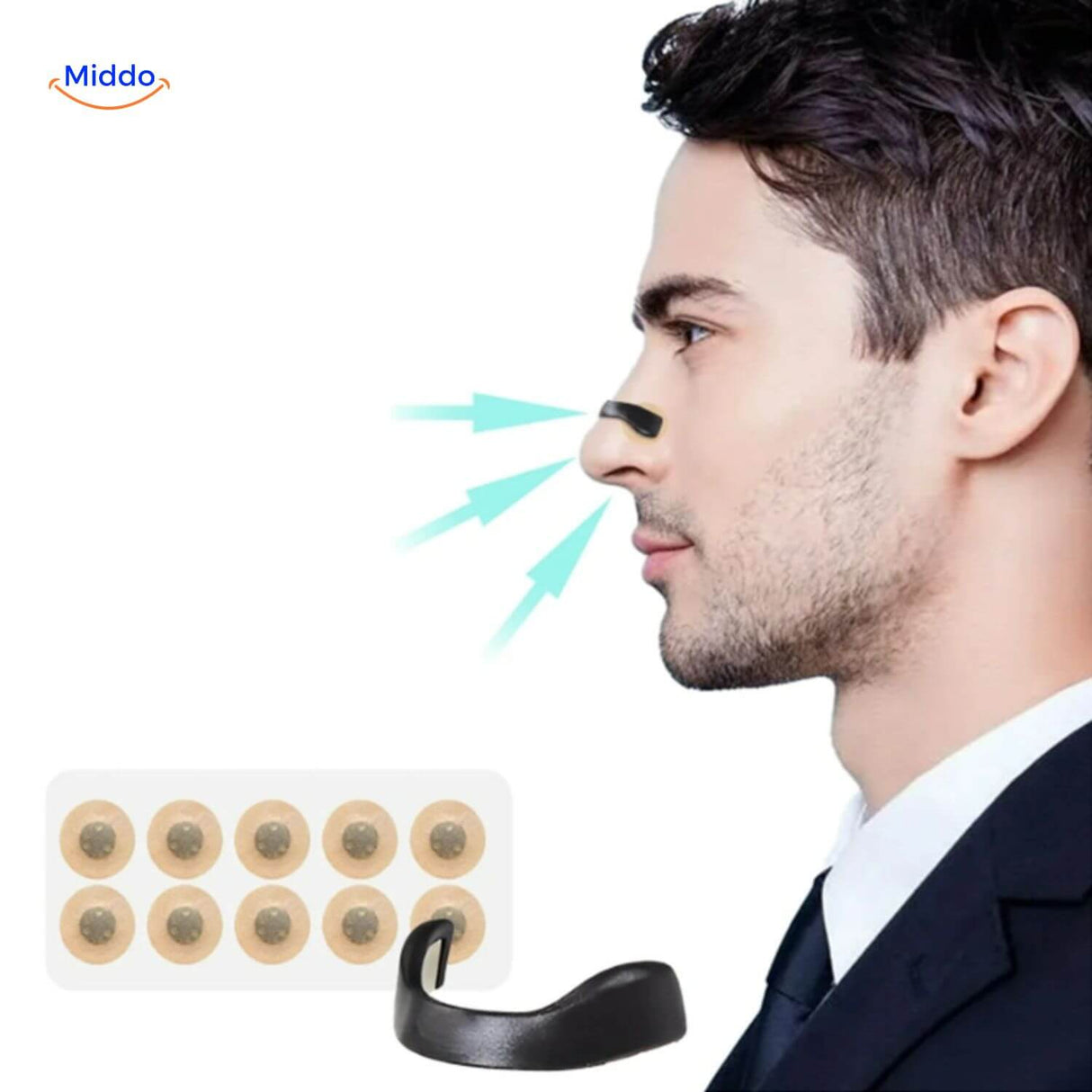 BreatheEase Kit nasal dilator in actie voor beter ademen www.middo.nl
