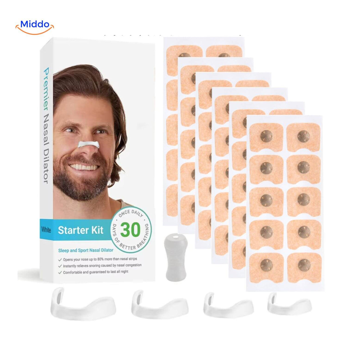 BreatheEase Kit slaap strips voor sport ademhaling www.middo.nl