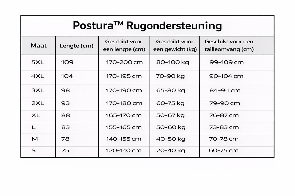 Postura™ Rugondersteuning |Nieuwe versie 2.0 Corrigeert houding en verlicht rugpijn