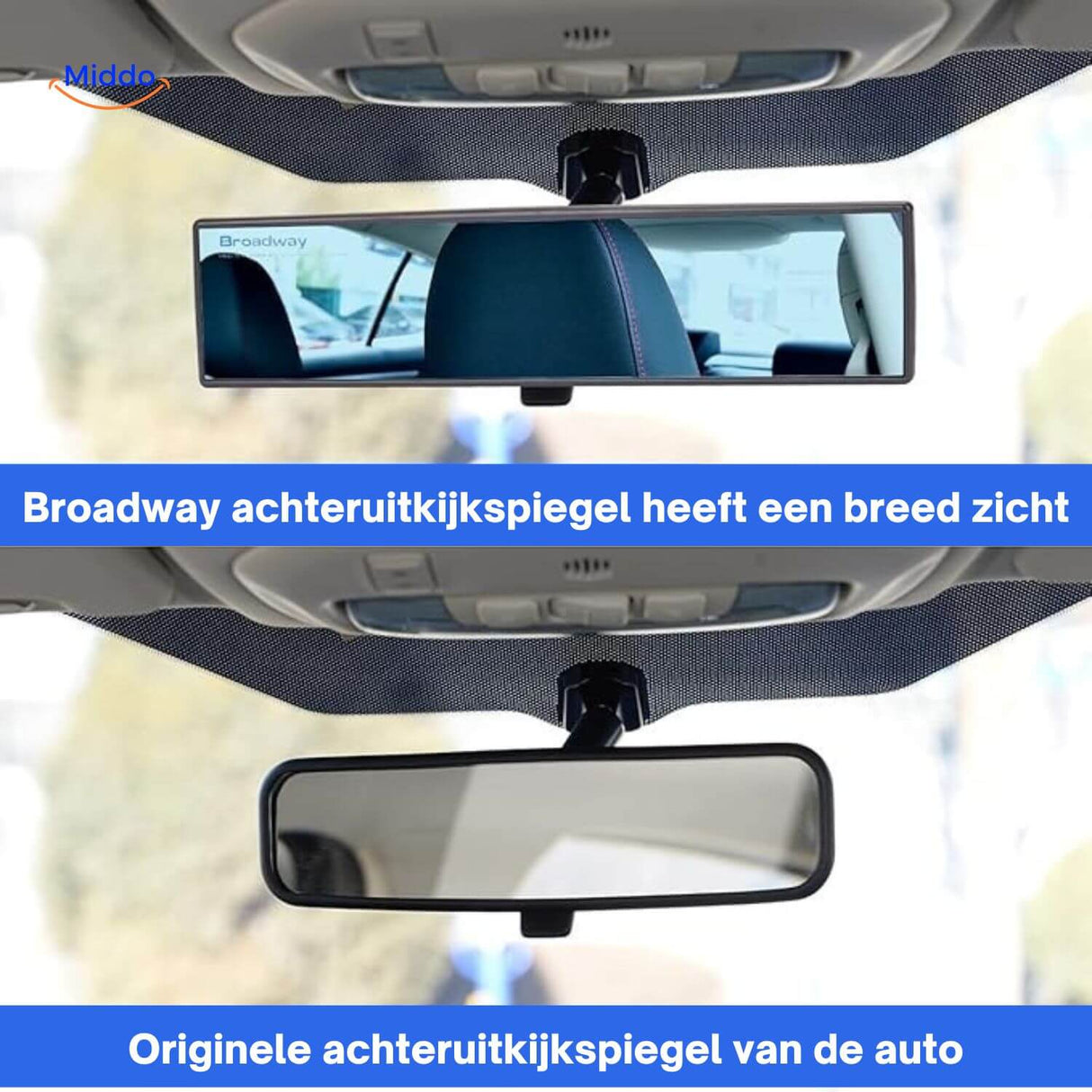 ClearView Spiegel voor verbeterde zichtbaarheid achter de auto www.middo.nl