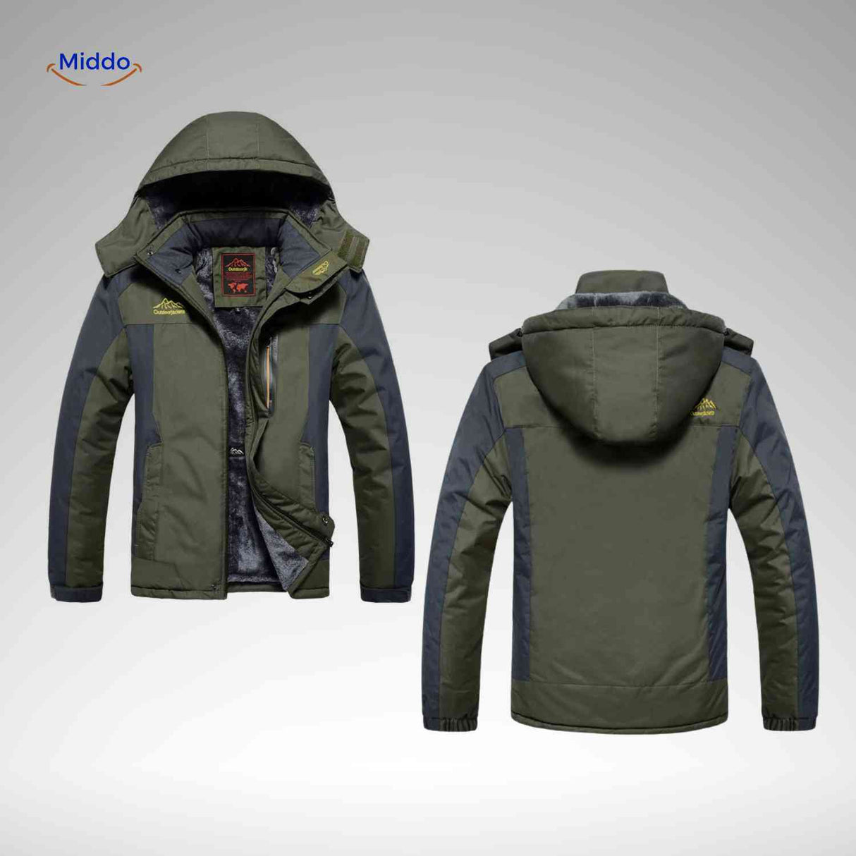 Coldura Jas waterdichte winterjas met capuchon detail www.middo.nl