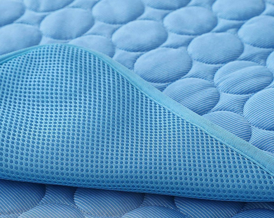 Blauwe dikke Coolmat huisdierenmat