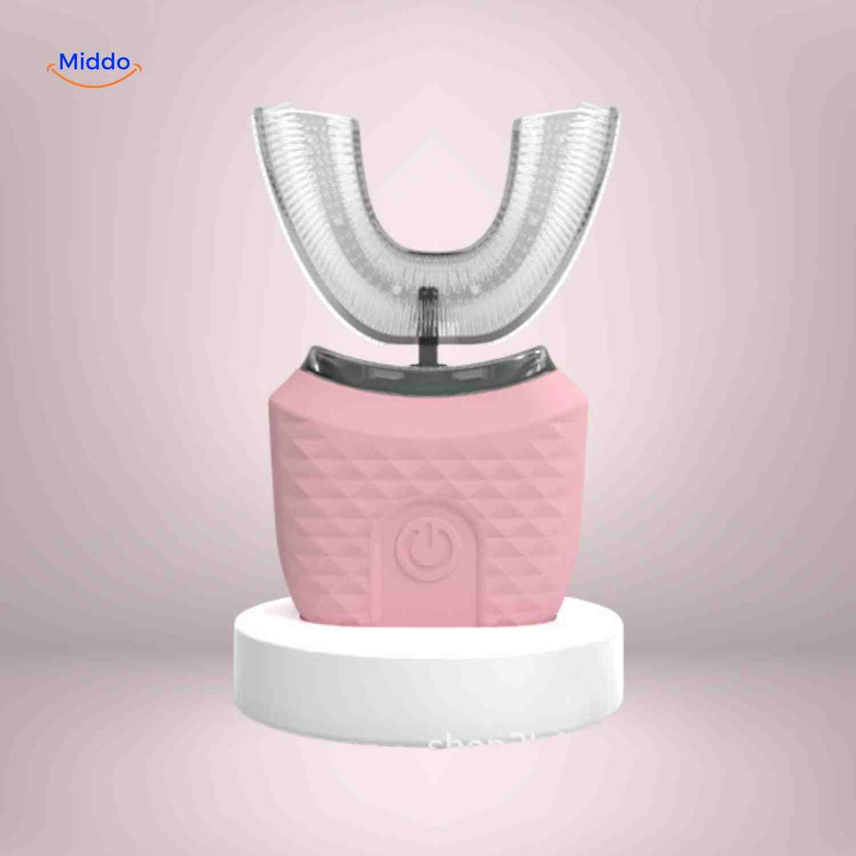 Dentora Tandenborstel automatische elektrische u vorm roze www.middo.nl