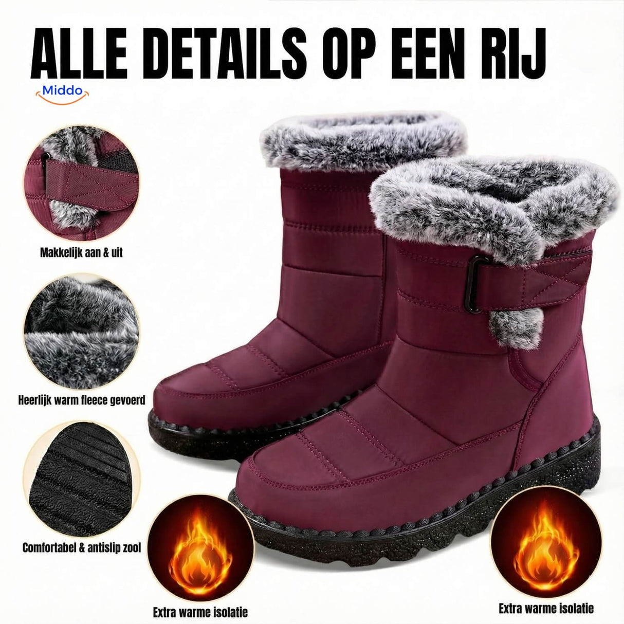 SnowBoots™ Winter Boots - warm gevoerd, antislip & waterafstotend