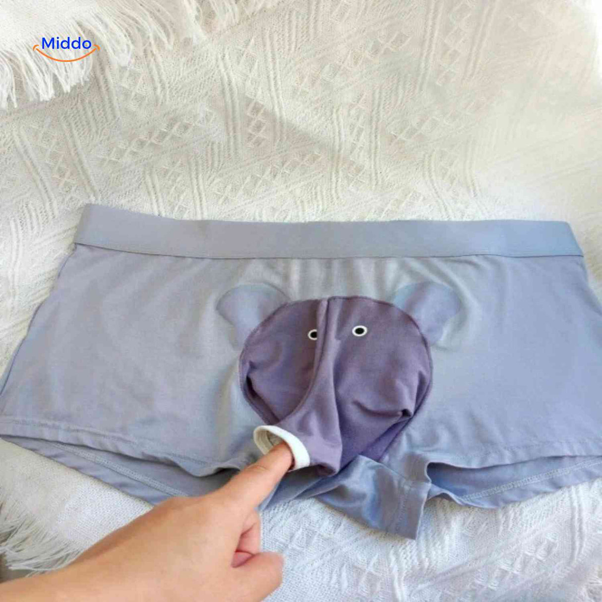 Elephanto Boxershort flexibele buidel olifant vorm ondergoed www.middo.nl