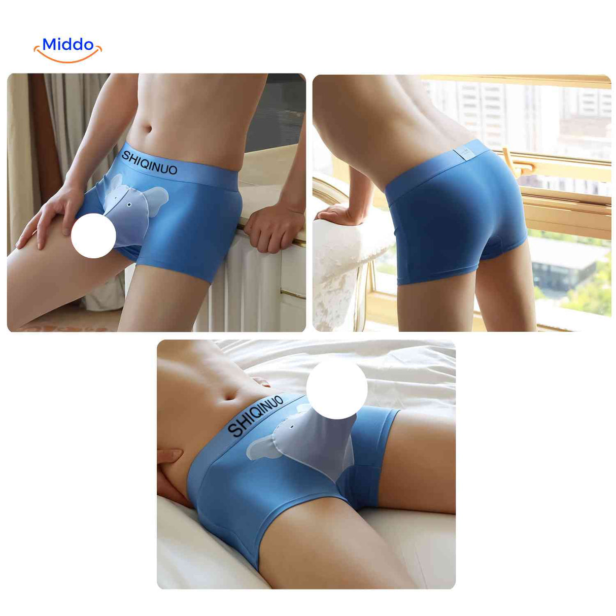 Elephanto Boxershort heren boxer zijaanzicht olifant www.middo.nl
