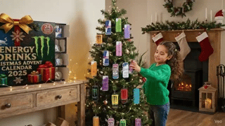 Energibox Adventkalender energy drinks adventskalender kind opent energycans www.middo.nl