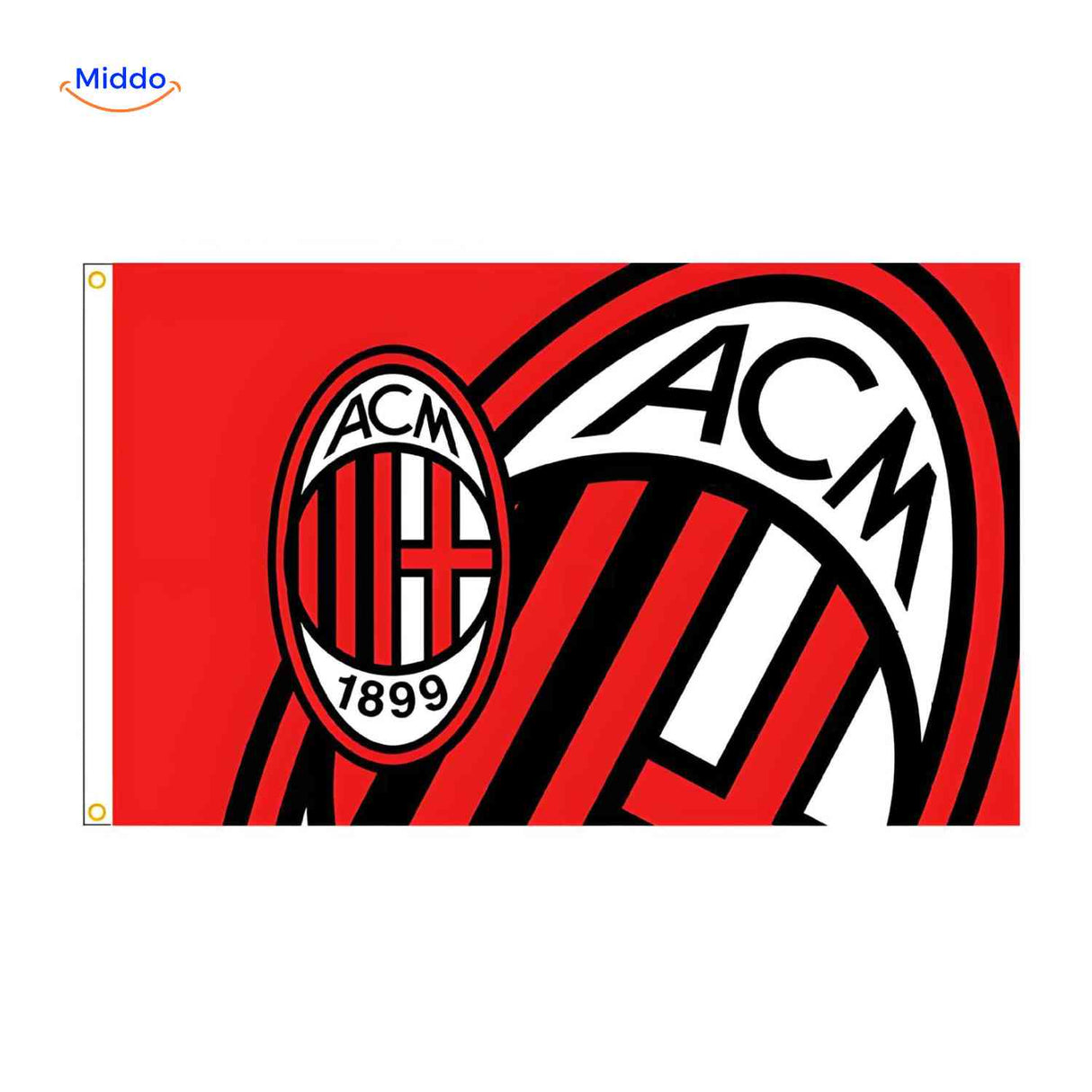 Flagora Vlaggen ac milan club embleem vlag www.middo.nl