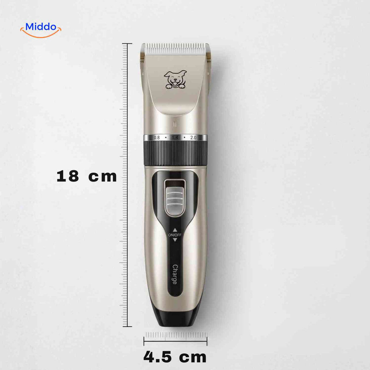 FurEase Trimmer huisdieren tondeuse compact formaat 18cm 4 5cm www.middo.nl