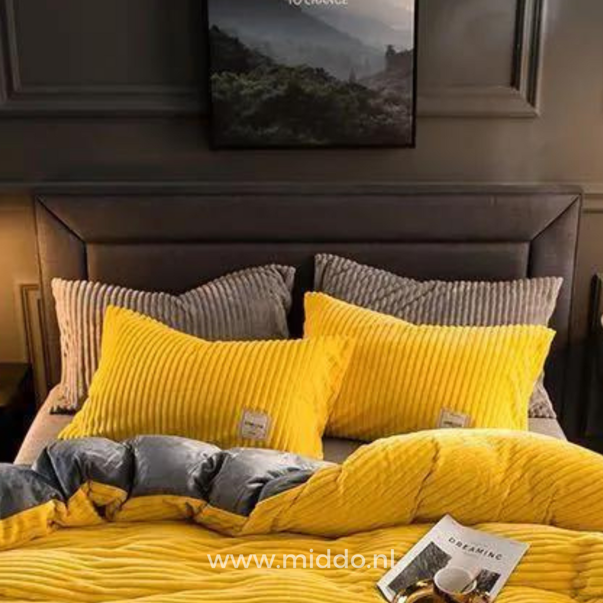 Velvet Kussenhoes Set Gold | Maat 60x70 cm Velvet Kussenhoes Set Gold | Maat 60x70 cm