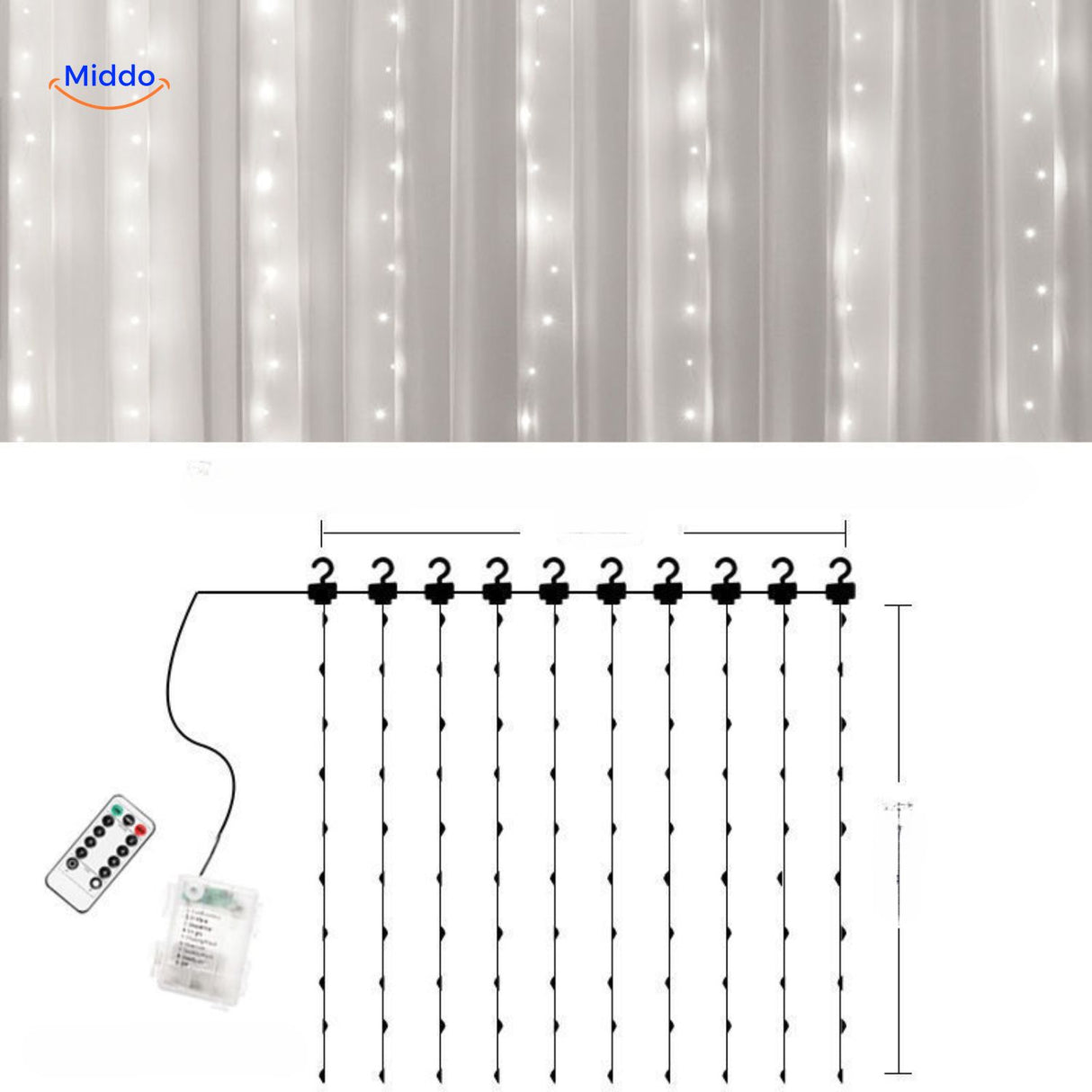 GlowStrand LED lichteffecten met sfeervolle gordijn opstelling www.middo.nl