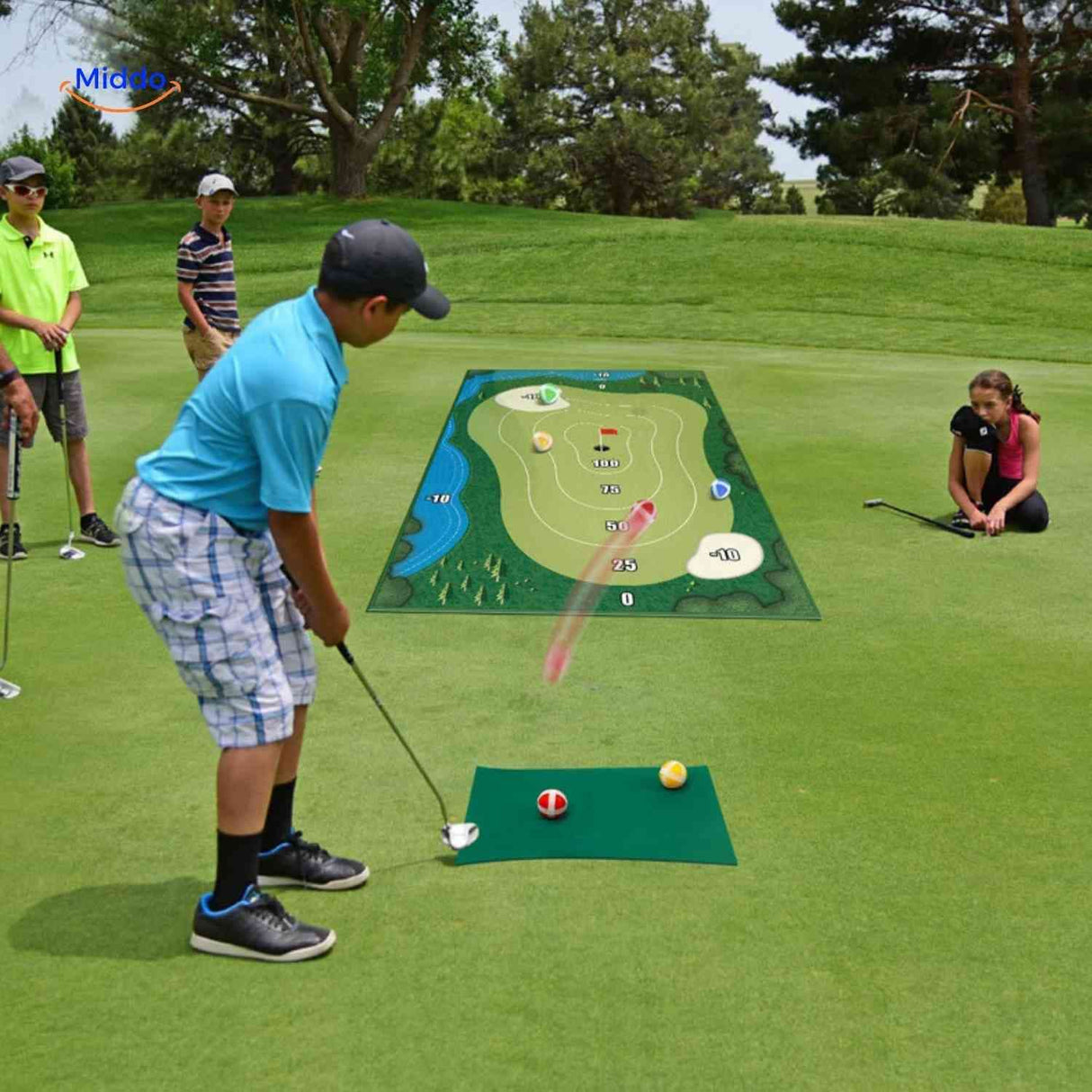 Golfease mat junior golftraining speelmat www.middo.nl