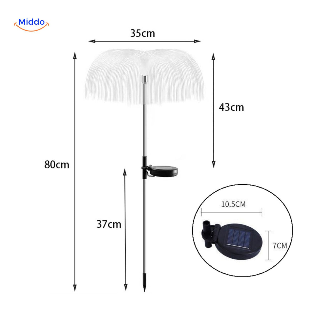 JellyGlow Solar boom licht fontijn met kleurvolle decoraties www.middo.nl