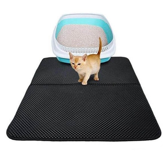 Kattenbakmat vangt kattenbakvulling op bij kattenbak