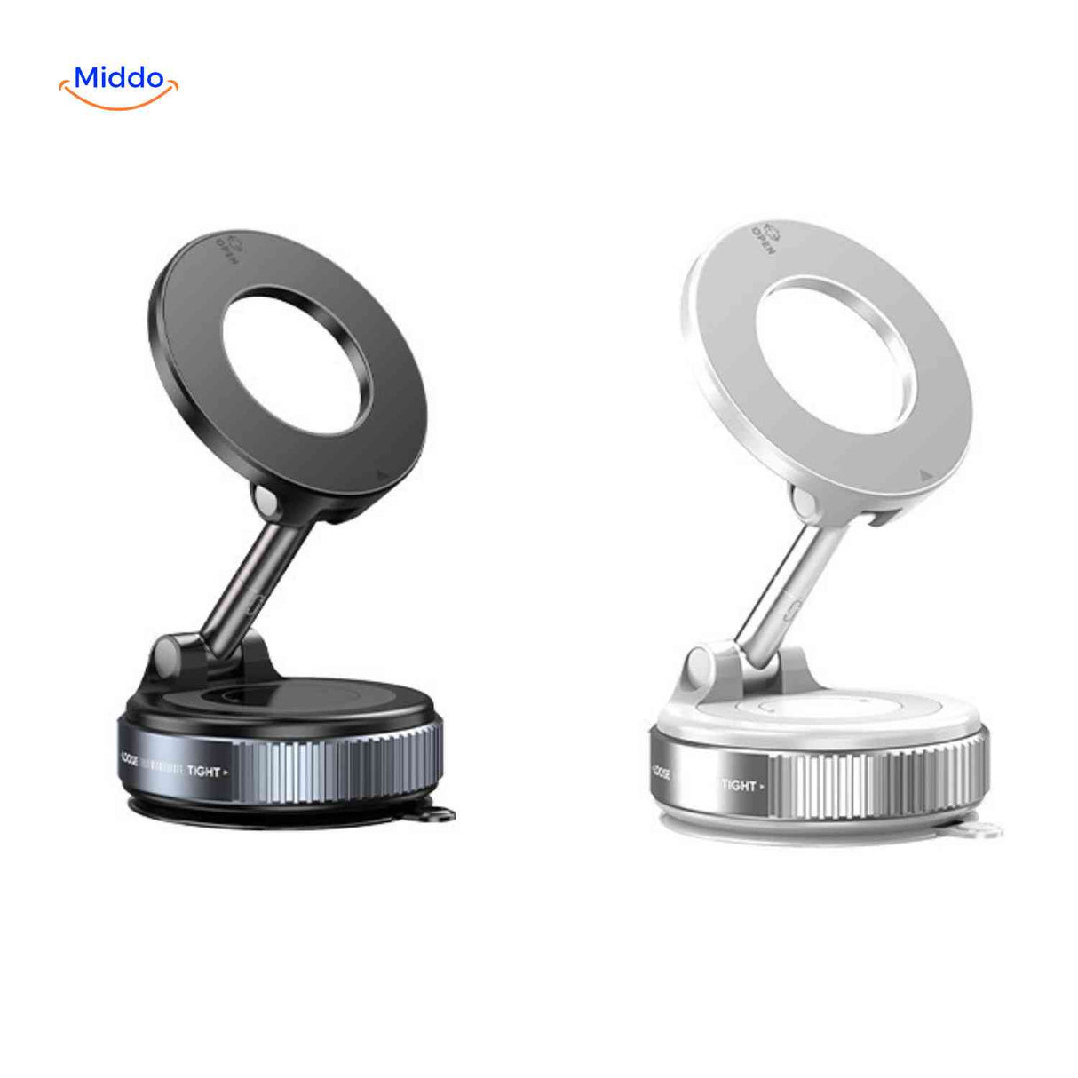 MagnaFold Houder sterke magnetische grip telefoonhouder auto gebruik www.middo.nl