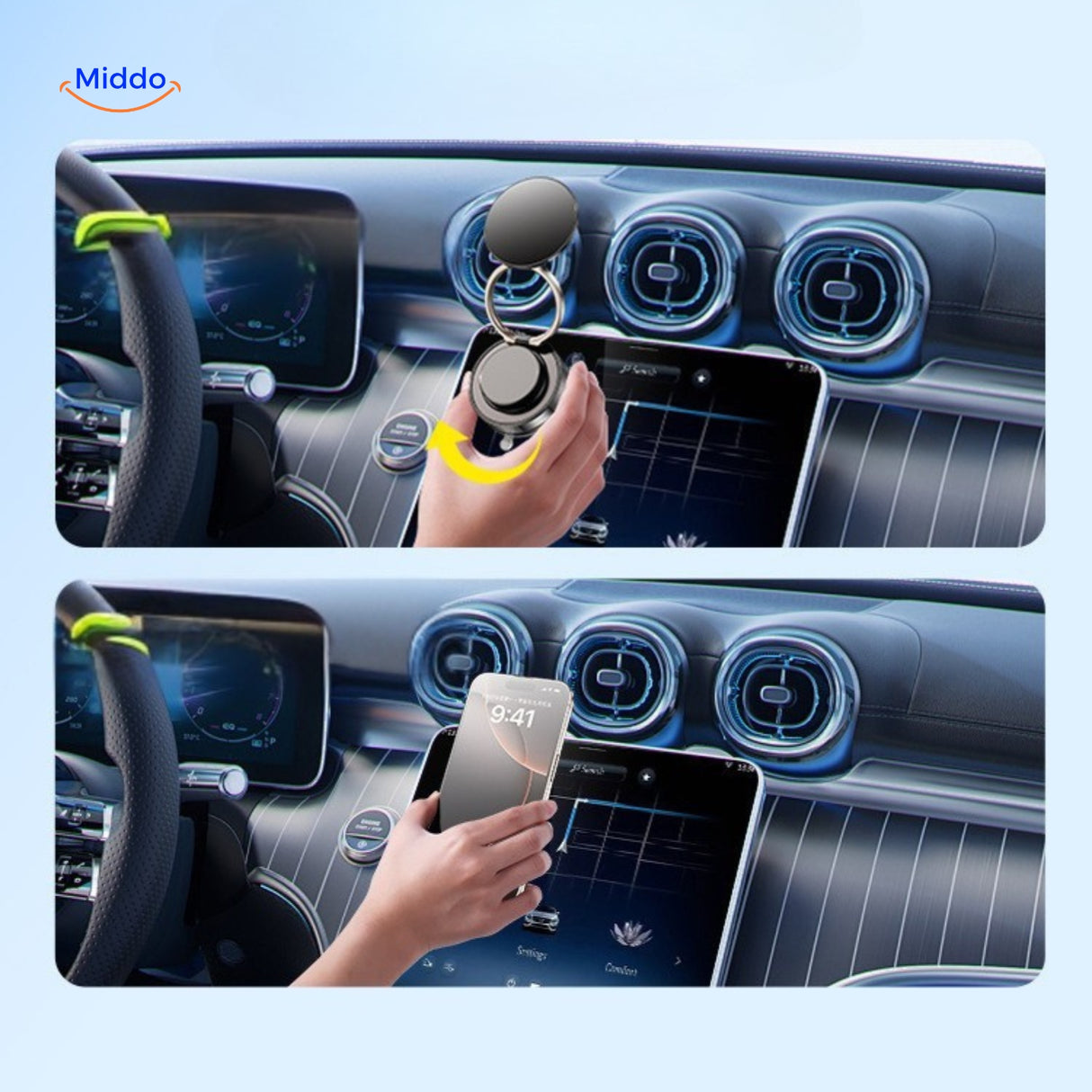 Magnevo Telefoonhouder dashboard vacuumhouder voor telefoonplaatsing www.middo.nl