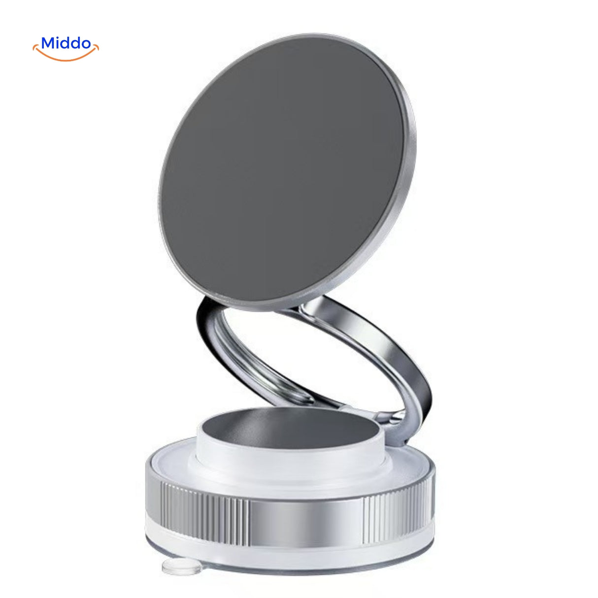 Magnevo Telefoonhouder opvouwbare magnetische telefoonstandaard zilver www.middo.nl