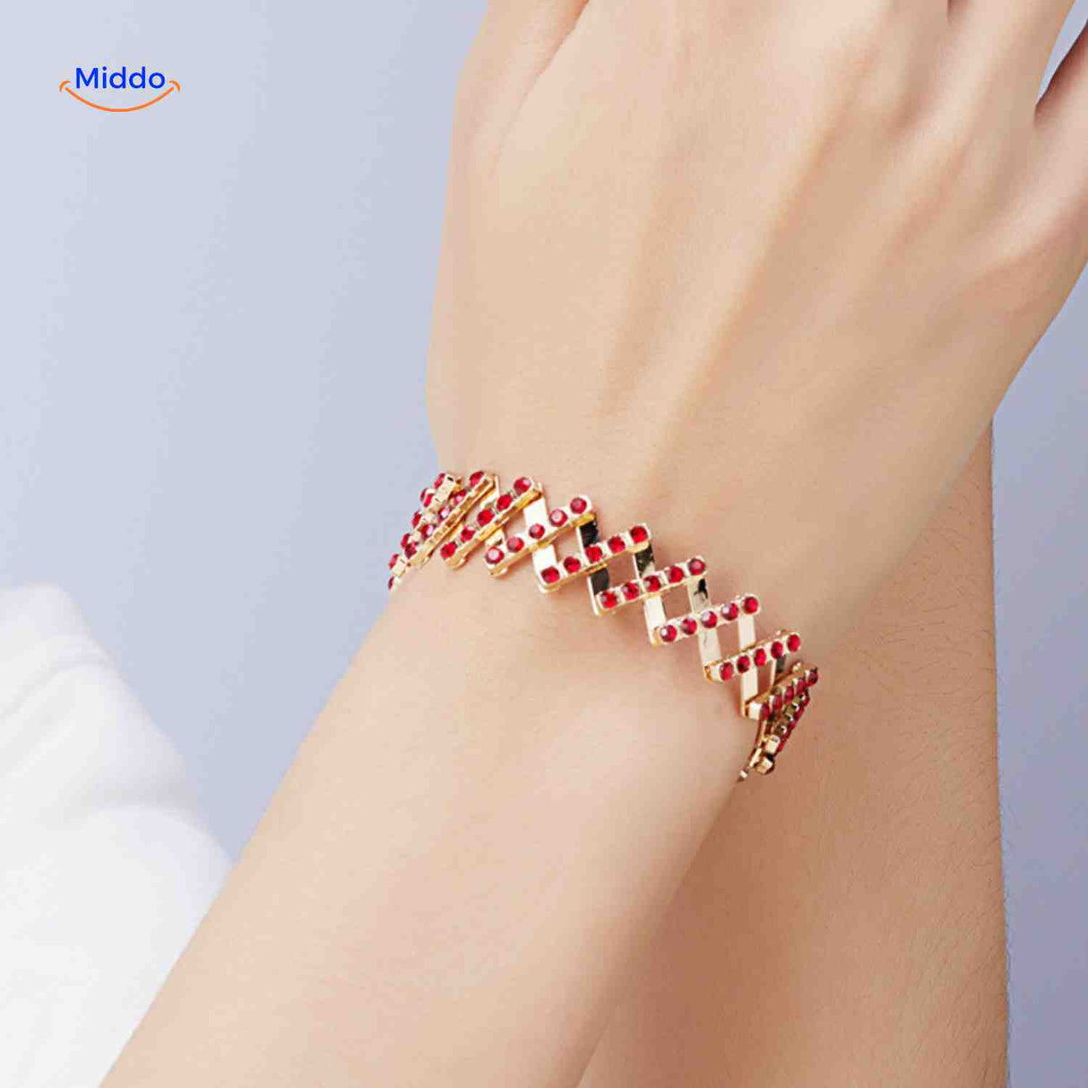 Morphix Ring multicolor brede ring met strass www.middo.nl