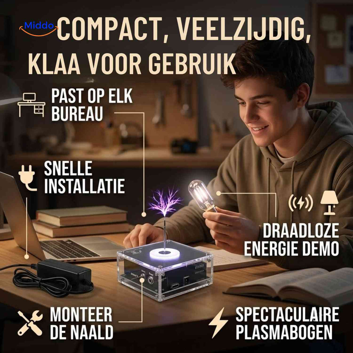 PlasmaTune Teslaspoel veiligheidsfuncties educatie www.middo.nl