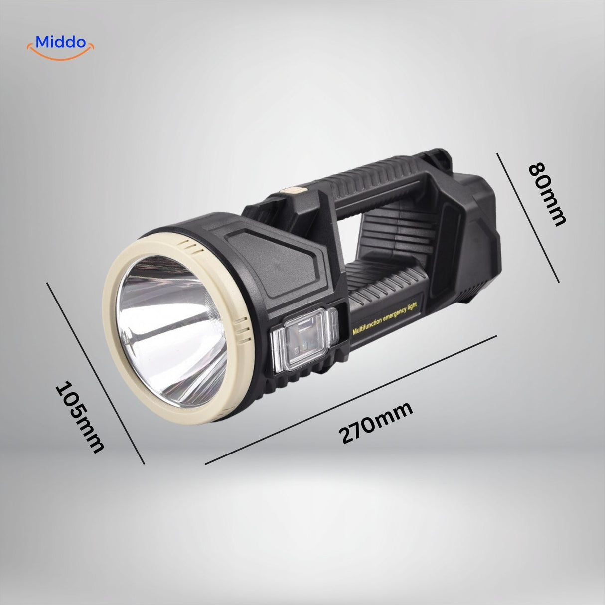PowerBeam Zoeklicht zonnepaneel voor langdurig gebruik www.middo.nl