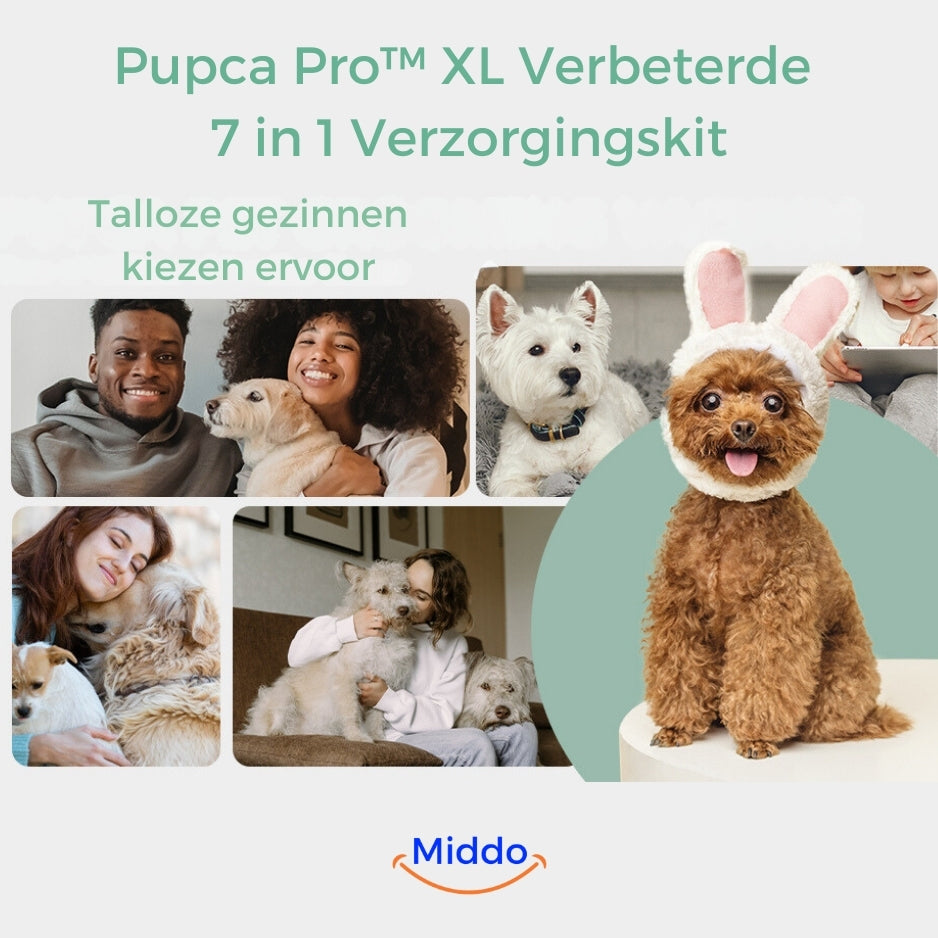 Pupca Pro™ XL: Vangt 99% Dierenhaar | Stille Huisdierstofzuiger | Geschikt voor Alle Vachten | 3 Zuigstanden | 7 Verzorgingstools