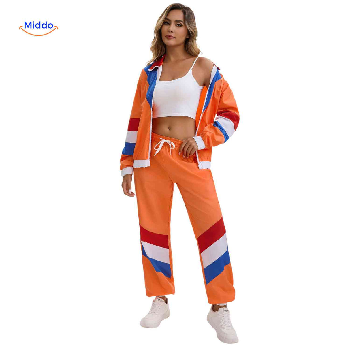 RetroVibe Set dames trainingspak casual comfort set www.middo.nl