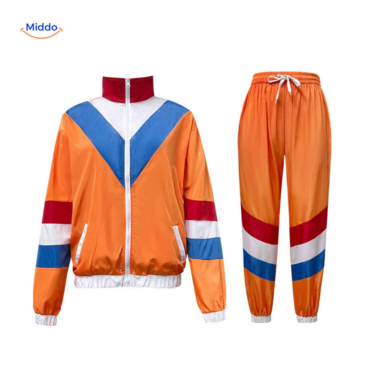 RetroVibe Set trainingspak set jack en broek sportief design www.middo.nl