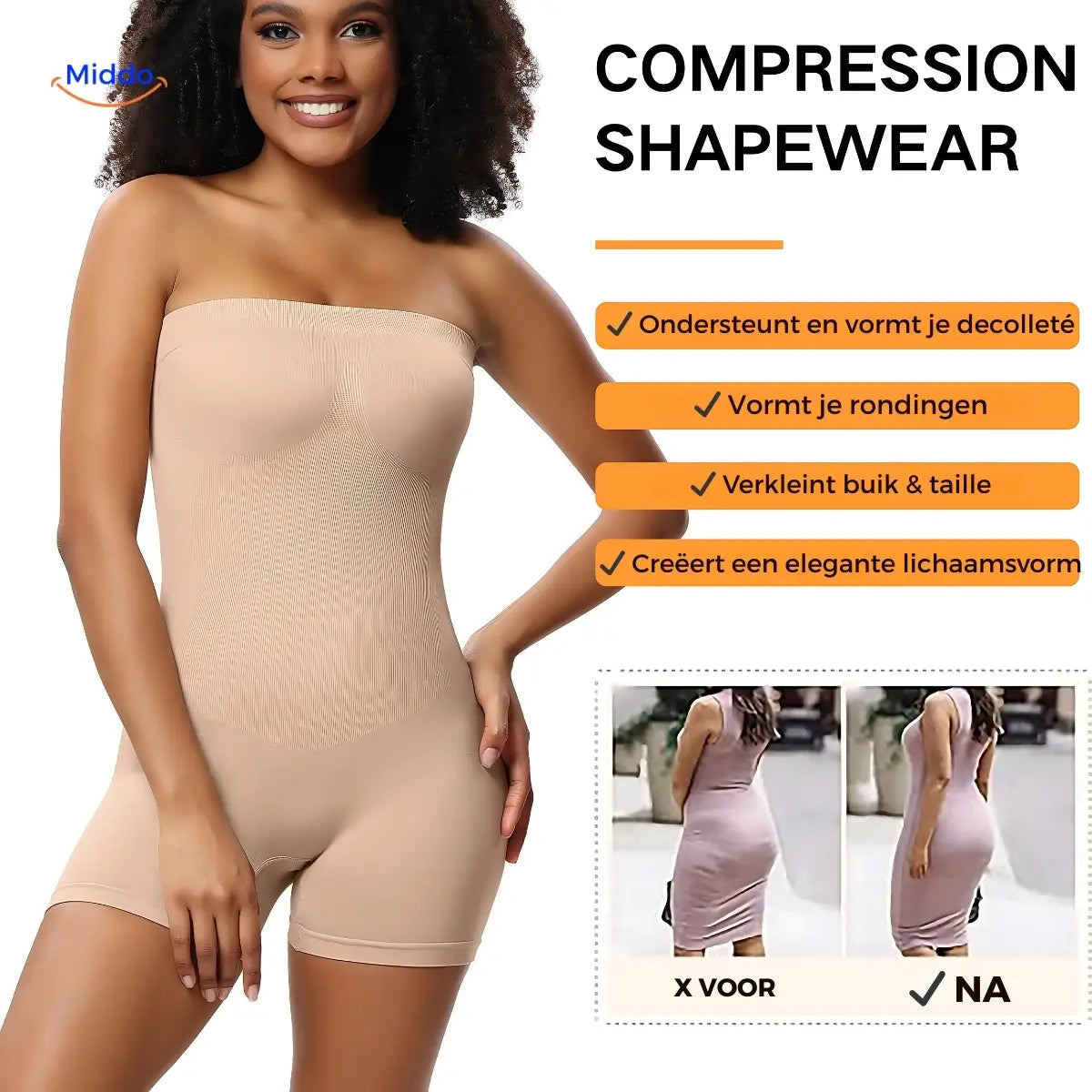 ShapelyFit™ Lichaamsvormende Bodysuit | Verstevigend en Comfortabel