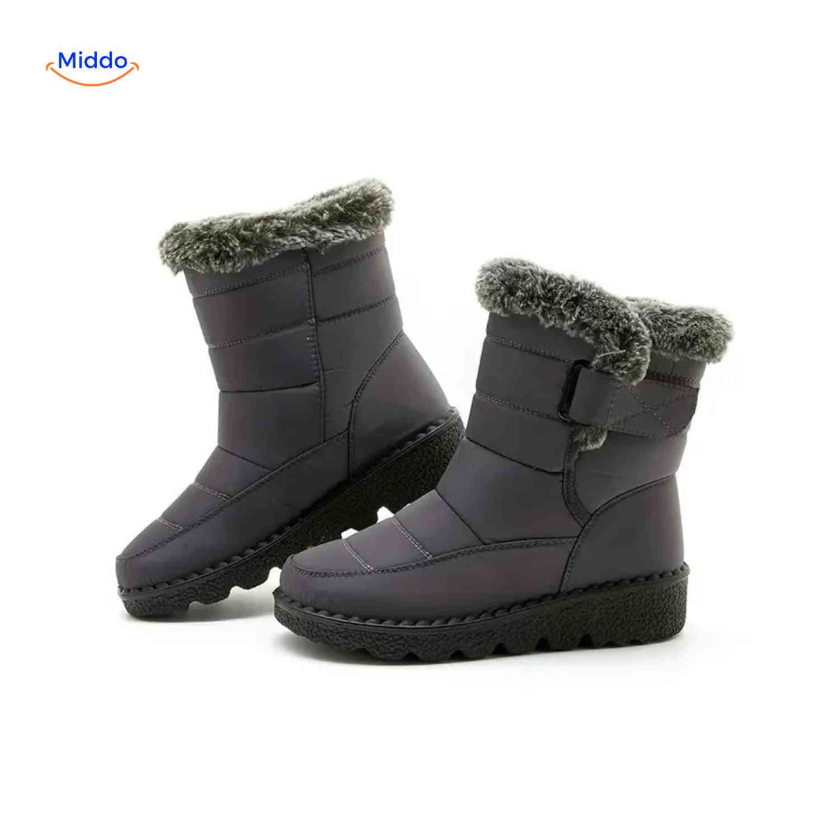 SnowLuxe Boots grijs waterdicht dames winterlaarzen www.middo.nl