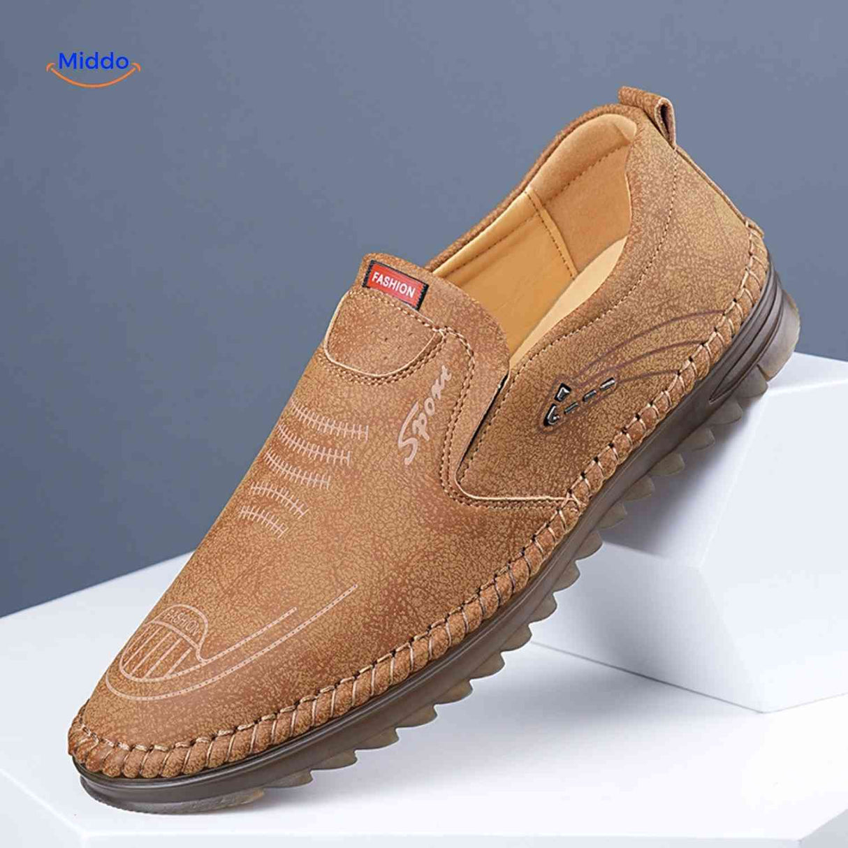 Solura Loafers wit heren slip on ademend zomerschoenen comfort www.middo.nl