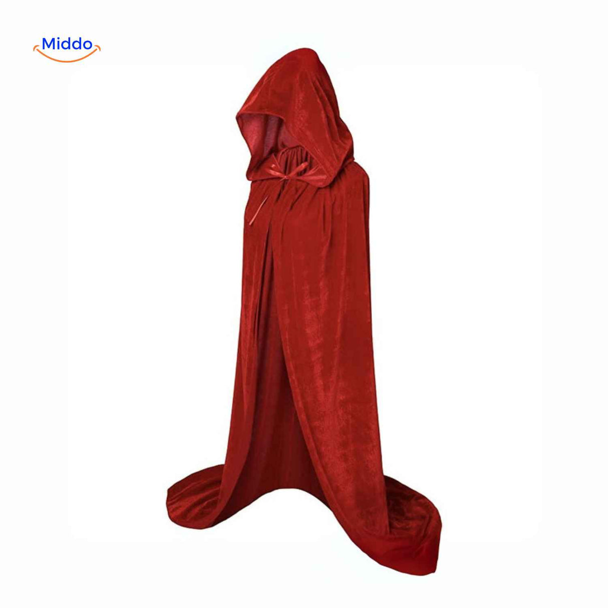 Spookora Cape rode fluwelen mantel met capuchon halloween feest www.middo.nl