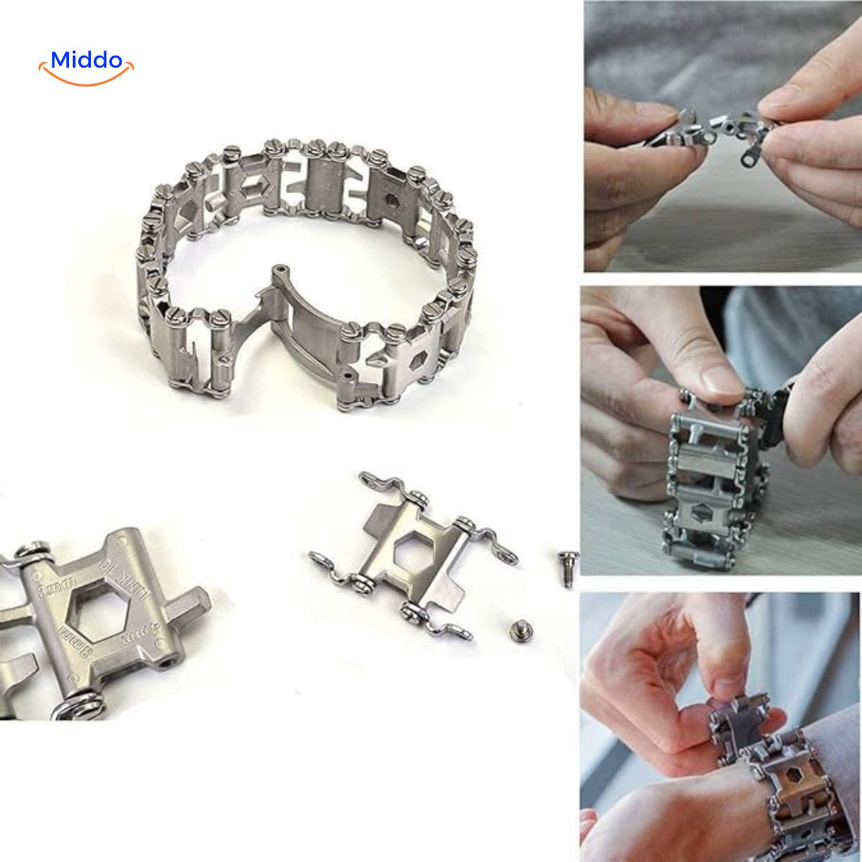 SurvivePro Multi Tool Armband in de garage gebruikt www.middo.nl