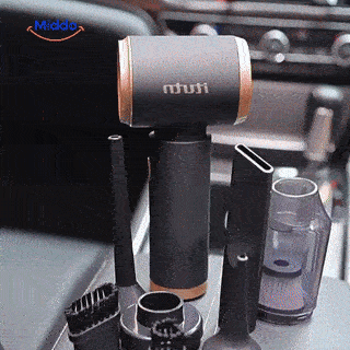 TurboVacuum™ 2.0 Pro – Draadloze Mini Stofzuiger & Blazer voor Bureau, Auto en Moeilijke Hoekjes