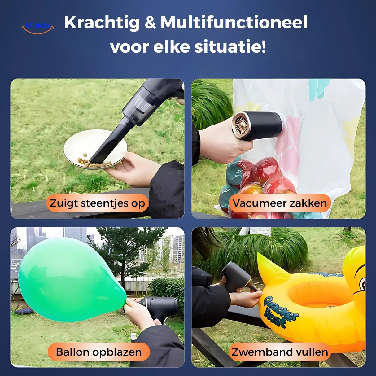 Krachtig & Multifunctionele handstofzuiger/blazer van Middo.nl