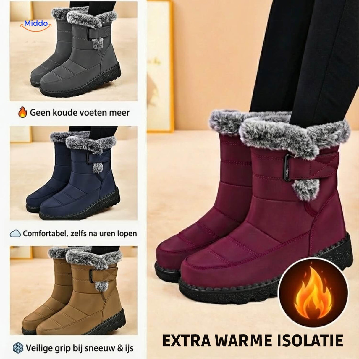 SnowBoots™ Winter Boots - warm gevoerd, antislip & waterafstotend