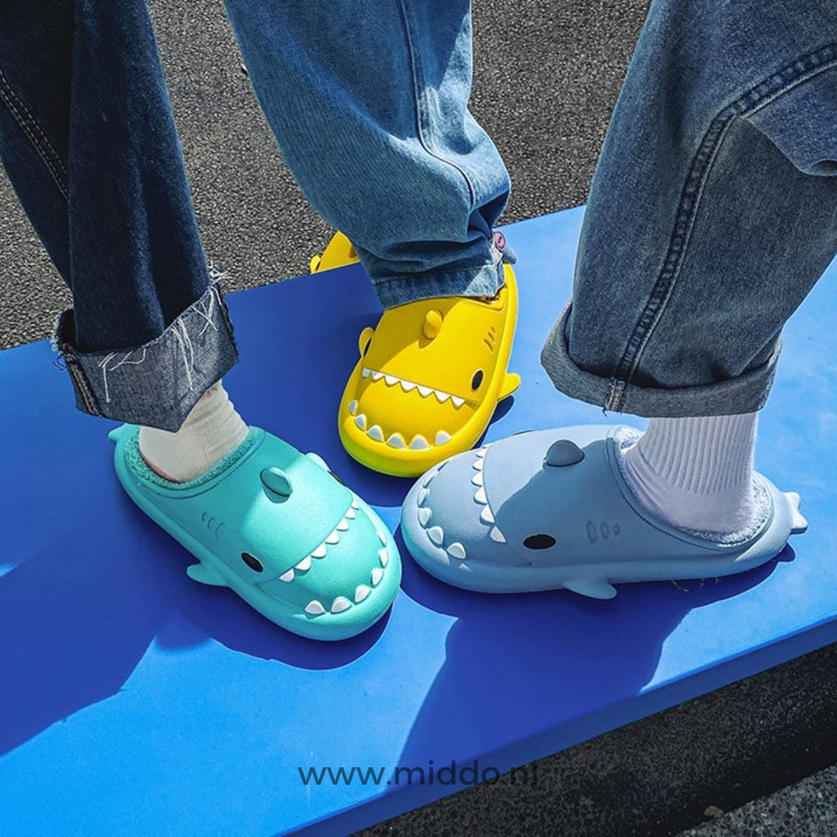 WintersSharkies multicolor sloffen voor iedereen