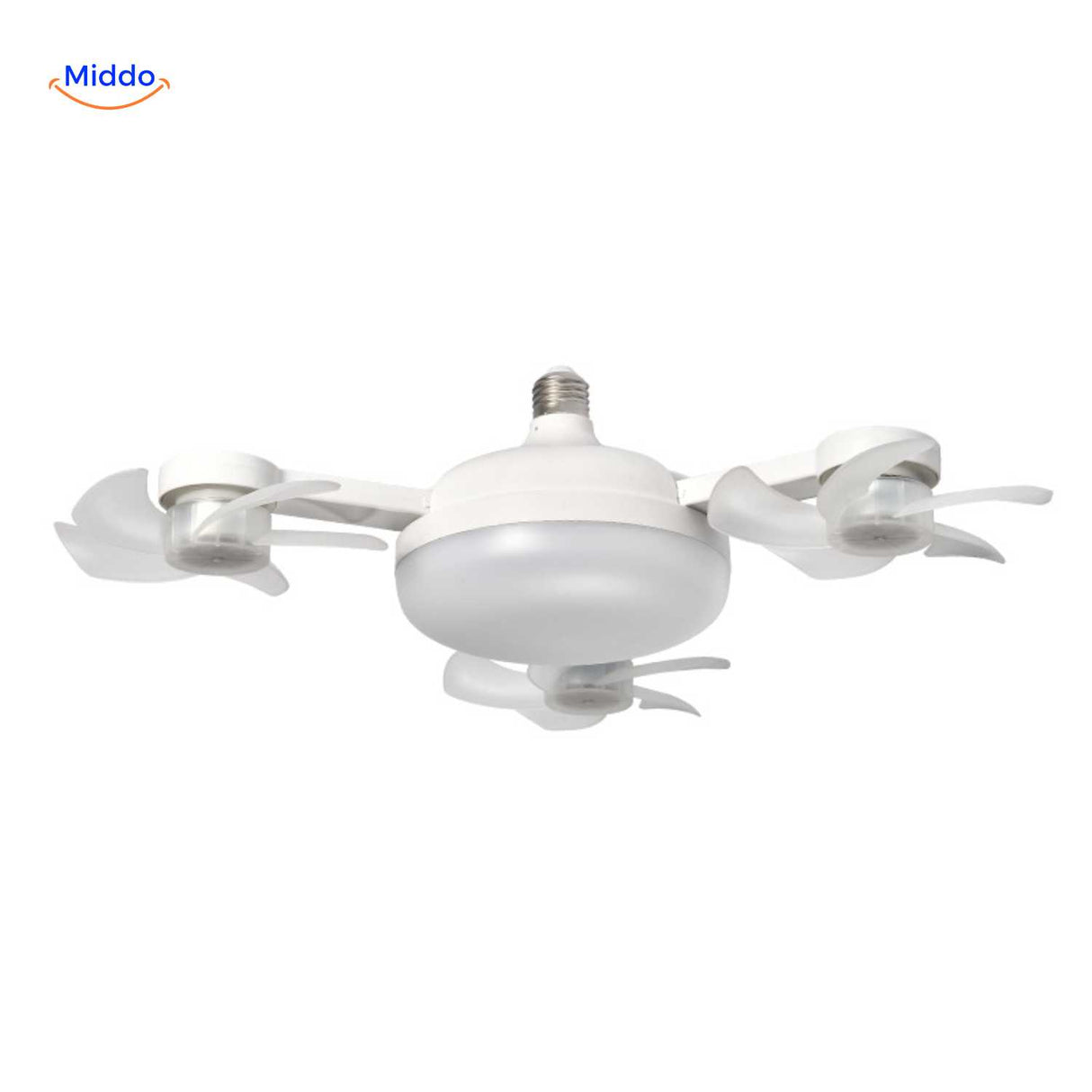 aeroglow ventilatorlamp vierblads plafondventilator met e27 fitting www.middo.nl