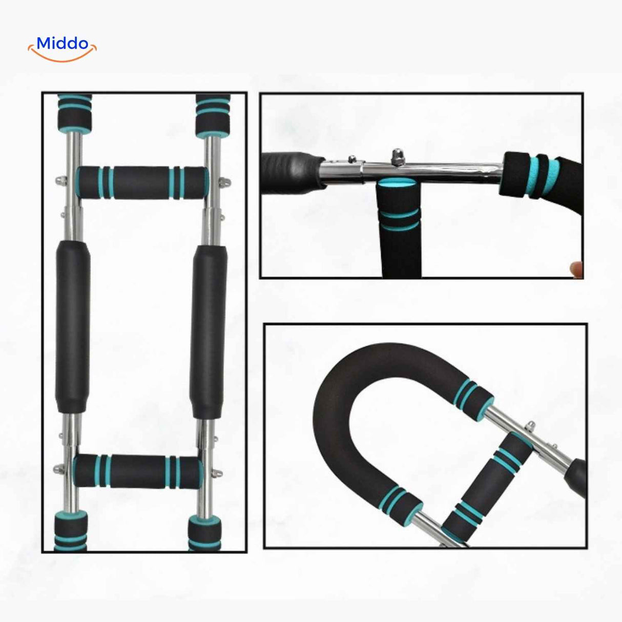 armflex trainer detailweergave met foam grepen en verstelbare delen www.middo.nl