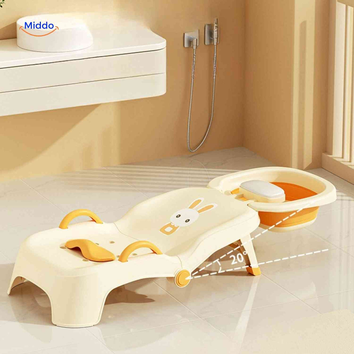 babysEase stoel baby badzitje met hellingshoek en kom www.middo.nl