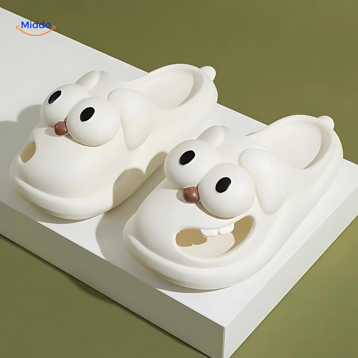 Bigeye™ Leuke Wit Pantoffels In Honden Design